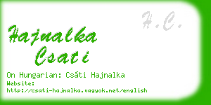hajnalka csati business card